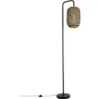 QAZQA Oriental gulvlampe bambus med sort - Yvonne