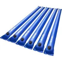 Vevor vandposer til poolovertræk, 6 pakker 1220 mm, vandslanger til poolovertræk med enkelt kammer, 0,4 mm tykke PVC-posevægte med lækagesikker skruelåg, til nedgravede swimmingpoolovertræk, vinterluk