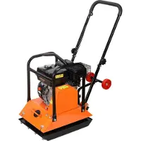 Vevor pladevibrator, 6,5 HK 212CC benzinmotor, 6400 VPM vibrerende stamper, 15 kN komprimeringskraft, 53 x 40 cm plade, gangbar komprimator til belægningssten, asfalt, fundamenter, jord