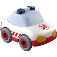 Haba Kullerbu White Ambulance med Momentum Motor - Kan nydes med eller uden Kullerbu Track System - Alders 2+