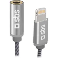 SBS TEADAPTJACKMFIW, 3.5mm, Hunstik, Lightning, Hanstik, 0,15 m, Hvid