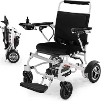 Vevor Elektrisk Kørestol til Voksne, 136 kg Kapacitet, Sammenklappelig &amp; Let Motoriseret Kørestol, 21 km Lang Rejserækkevidde, Terrængående El-Kørestol, Bærbart 53 cm Sæde til Seniorer &amp; Handi