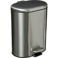 5 Five Affaldsspand med pedal SILIFLEX, 6 L, inox
