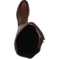 Caprice Boots, brown, made of Leather and textile with Block heel, Size 40.5