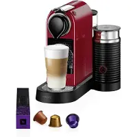 Krups Kaffemaskine XN7615 Nespresso Citiz&amp Milk kaffekapselmaskine, rød