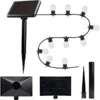 24hShop Forever LED-solsløjfe med 10 pærer 7,5 m IP44