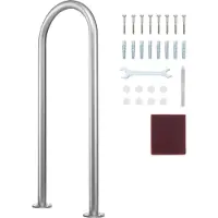 Vevor Poolgelænder, 36 x 13 tommer poolgelænder, aluminium med bundplade til indendørs/udendørs pools, humaniseret sikkerhedsgelænder til swimmingpools til dæk, rustfri gribehåndtag med tilbehør til s