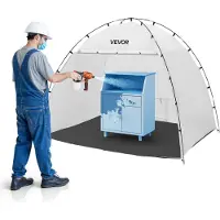 Vevor Bærbart malerkabinetelt, 2330 x 1720 x 1900 mm maleteltstation, sprøjtekabine med indbygget gulv og net, stort rum, Oxford sprøjtemalingstelte til skabe, stole, borde