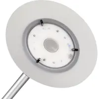 Hamelin Unilux Premium Variaglass - Torchiere-gulvlampe - LED - 22 W - klasse A+ - 3000 K - metalgrå, frosted