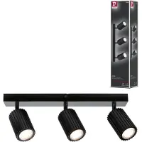 Paulmann Lirena, Skinnebelysningsspot, GU10, 3 pære(r ), LED, 30 W, Sort