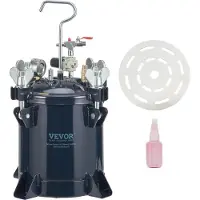 Vevor sprøjtemaling trykbeholder, 10L/2,5 gal luftmaling trykbeholder, metalstativ &amp; lækage reparation tætningsmiddel til industri boligindretning arkitektur konstruktion Bilmaling, 70PSI Max