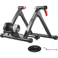 Vevor Cykeltræner, 6 niveauer modstand, 660,4-736,6 mm &amp; 700C hjul, foldbar magnetisk cykelstativ til indendørs træning med hurtigudløserspyd og forhjulsløfterblok, sort