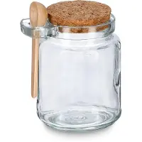 Zeller syltetøjsglas med kork og praktisk ske 250 ml