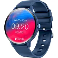 INF Smartwatch med EKG, pulsmåler, blodtryksmåler, søvntracker og skridttæller Blue
