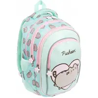 Pusheen Rygsæk 27x39x12 1ZAM 5 lommer mint folie
