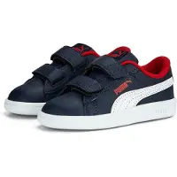 Puma Smash 3.0 Sneakers Toddlers, Shoes, Navy/White/Red, 23