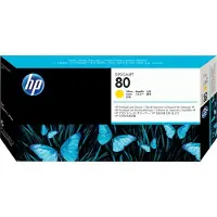 HP Printerhoved og printerhovedrenser gul Nr. 80