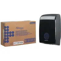 Kimberly-clark Dispenser, Aquarius, 13,6x26,5x39,9cm, sort, plast, til håndklædeark maks dybde 10...
