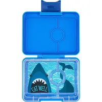 Yumbox Madkasse m. 3 Rum - Bento Snack - 480 ml - Surf Blue/Shar - - OneSize - Madkasse
