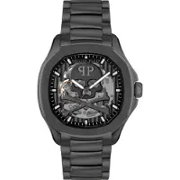 Philipp Plein Herreur PWRAA0423 High-Conic Sort/Stål Ø42 mm