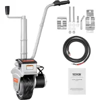Vevor Elektrisk Trailer Dolly, 5000 lbs trækkapacitet, 350W 12V Trailer Jockey Wheel med 22 ft/min flyttehastighed, 12''-24,8'' Justerbar klemmehøjde og 8'' gummidæk, til bevægende trailer campingvogn