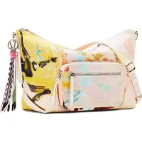 Desigual Skuldertaske 'Dover' lysebeige / turkis / gul / lyserød