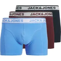 Jack & jones Boksershorts himmelblå / mørkerød / sort / hvid