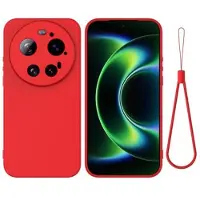 Mtp Products Xiaomi 17 Ultra Flydende silikone cover med håndrem - Rød