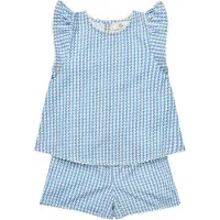 Copenhagen Colors Shortssæt - Top/Short - Houndstooth - Blå - - 1½ år (86) - Shorts