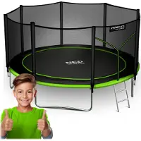 Neo-Sport 13 pėdų / 404 cm sodo batutas su lauko tinklu ir kopėčiomis „“