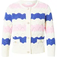 Rich & royal Cardigan beige / mørkeblå / lyserød