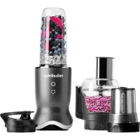 NutriBullet NB1224DG, Bordplade blender, 0,9 L, Knusning af is, 0,75 m, 1200 W, Mørkegrå