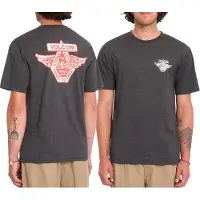 Volcom - T-shirts - Free Wheel Hth SS Tee Heather Black til UnisexBomuld - Størrelse XL - Sort