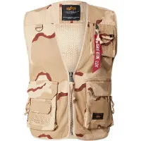 Alpha industries Vest sand / lysebeige / rød
