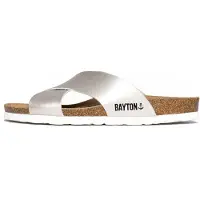 Bayton Pantoletter 'GOMERA' sort / sølv