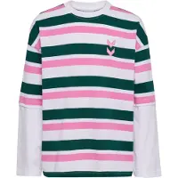 Hummel Bluser & t-shirts mørkegrøn / pink / hvid