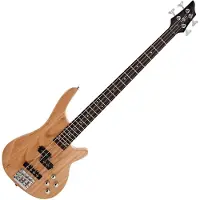 Gear4Music Chicago Bass Guitar by Natural