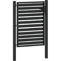 vidaXL havelåge låsbar 100x120 cm aluminium sort