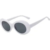 VeyRey Solbriller 'Sonnenbrille Cobain Oválné Grau gläser Schwarz' hvid