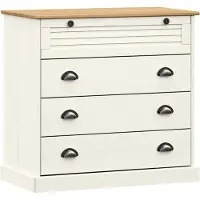 vidaXL kommode VIGO 80x40x76 cm massivt fyrretræ hvid