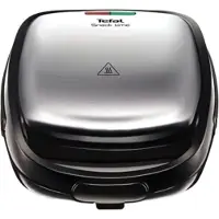 SEB Tefal Snack Time SW341D12 - Sandwichtoaster / vaffeljern - 700 W - stål/sort