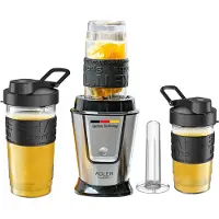 Adler AD 4081, Sportsblender, 0,57 L, Knusning af is, 800 W, Sort, Rustfrit stål, Gennemsigtig