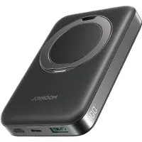 JOYROOM JR-PBM12 Power Bank 10000mAh 22.5W MagSafe, 15W trådløs opladning, ringbase - Sort