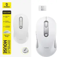 Baseus F02 Ergonomisk trådløs mus, USB 2,4 GHz – hvid