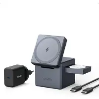 Anker 3-in-1 15W Cube with MagSafe - Grey