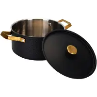 Vargen & Thor Arvet hamret sort gryde med låg Mio, 4 L
