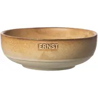 ERNST skål Brun-natur bund, Ø14 cm