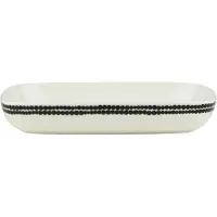 Marimekko Siirtolapuutarha tallerken 18x25 cm Black-white