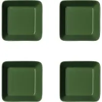 Iittala Teema tallerken firkantet Skovgrøn, 12x12 cm 4-pak