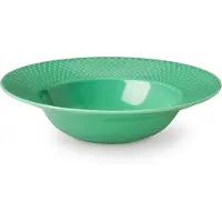 Lyngby Porcelæn Rhombe dyb tallerken grøn 24,5 cm